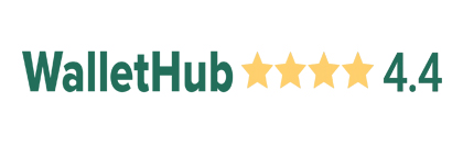 WalletHub rating, 4.4 stars